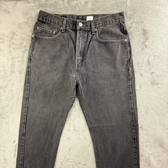 Vintage Levis 505 Jeans Mens 32x34 Black Denim Faded Skater Goth Grunge Y2K Pant - Picture 4 of 16